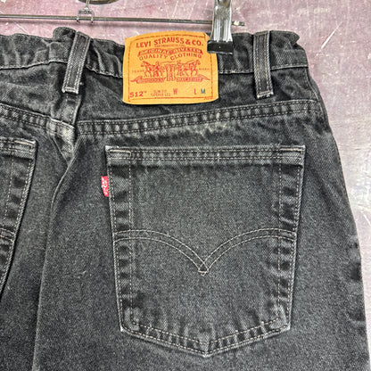 90s Black Levi's 512 Denim Shorts 29x10 2739
