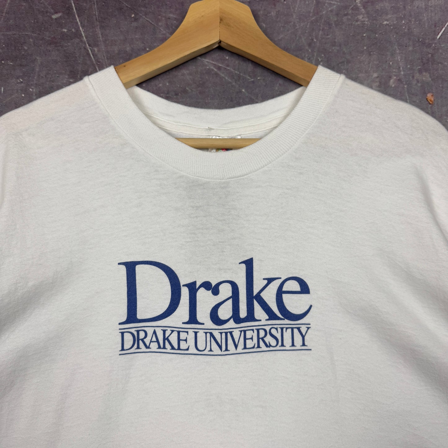 90s White Drake University The Start Of Something Big Graphic Shirt XL 0958