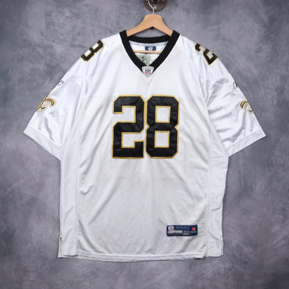 00s White New Orleans Saints Ingram #28 Reebok NFL Jersey 6644