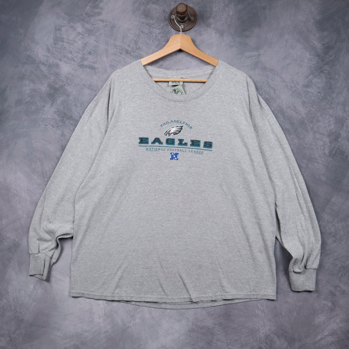 2001 Grey Philadelphia Eagles Long Sleeve Shirt 6730