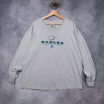 2001 Grey Philadelphia Eagles Long Sleeve Shirt 6730