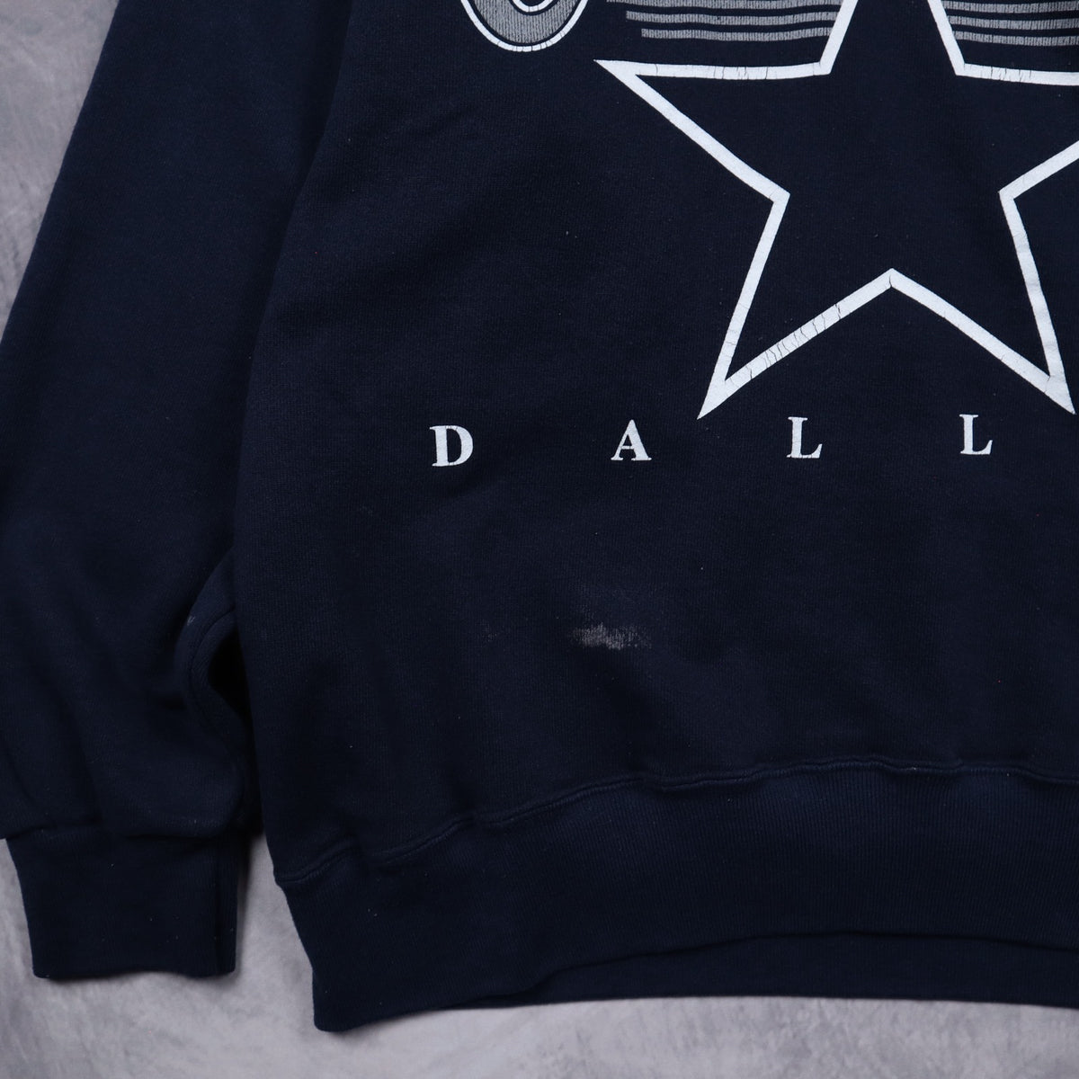 1993 Navy Blue Dallas Cowboys Crewneck Sweatshirt 6604