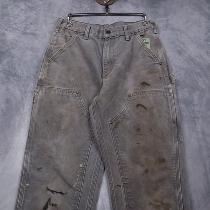 00s Grey Carhartt Double Knee Carpenter Work Pants 5060