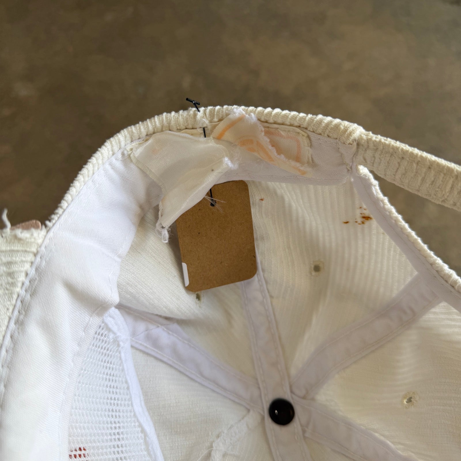 90s White Texas Longhorns Corduroy Hat 5770