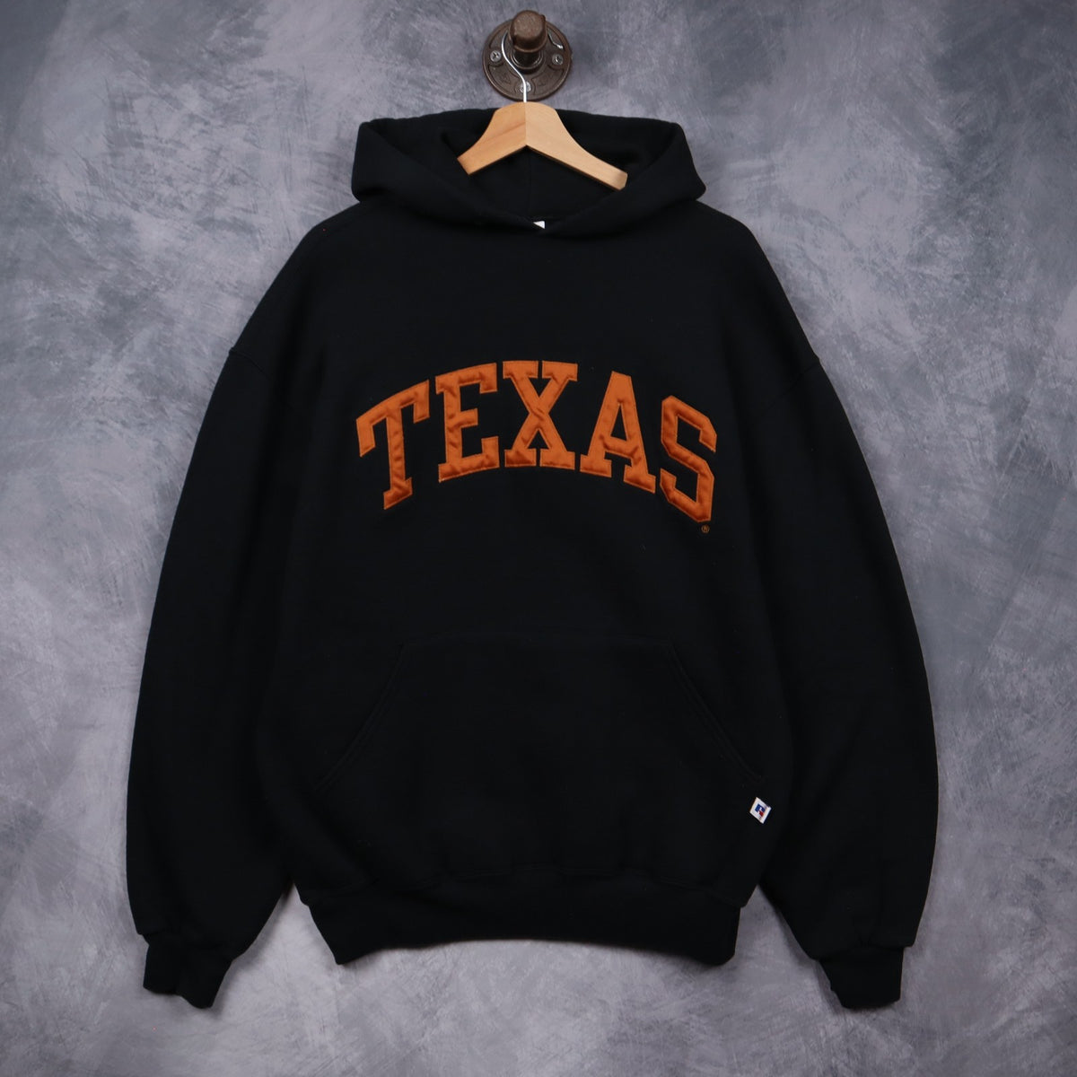 00s Black Texas Longhorns Russell Athletic Hoodie 5644