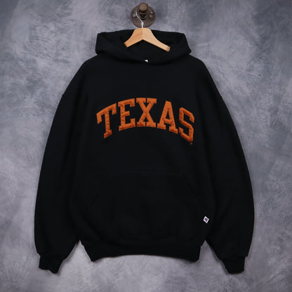 00s Black Texas Longhorns Russell Athletic Hoodie 5644