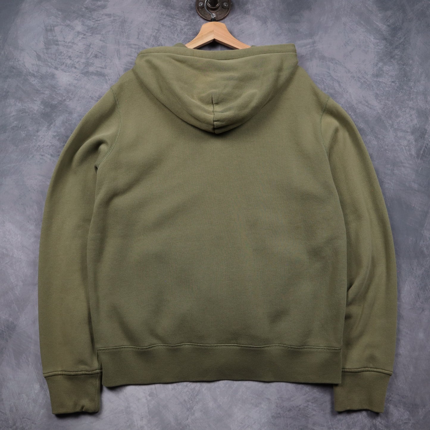 90s Olive Green Polo Ralph Lauren Essential Zip Up Hoodie 4697