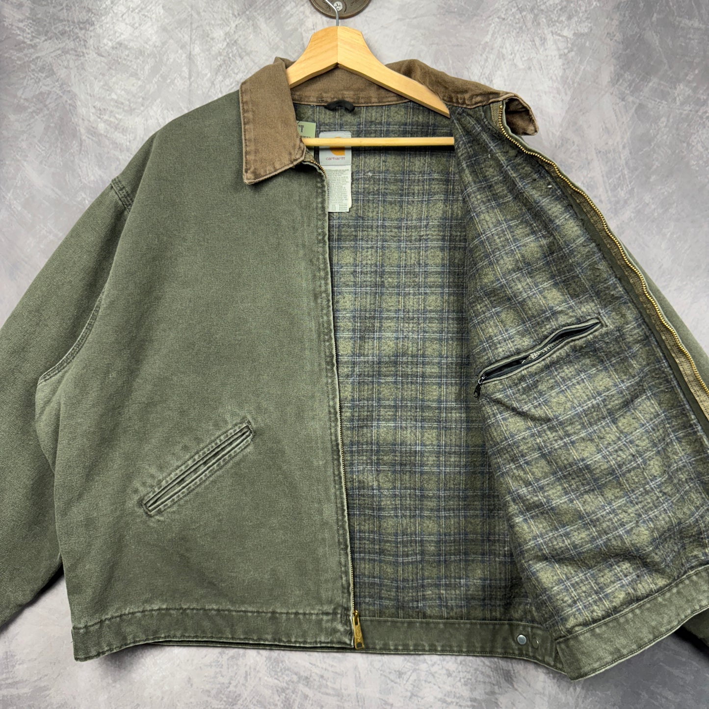 90s Green Carhartt Detroit Jacket 4046