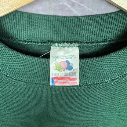 90s Green Lebanon Embroidered Spellout Spellout Crewneck Sweatshirt M 1199