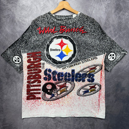 90s Pittsburgh Steelers All Over Print Shirt 4192
