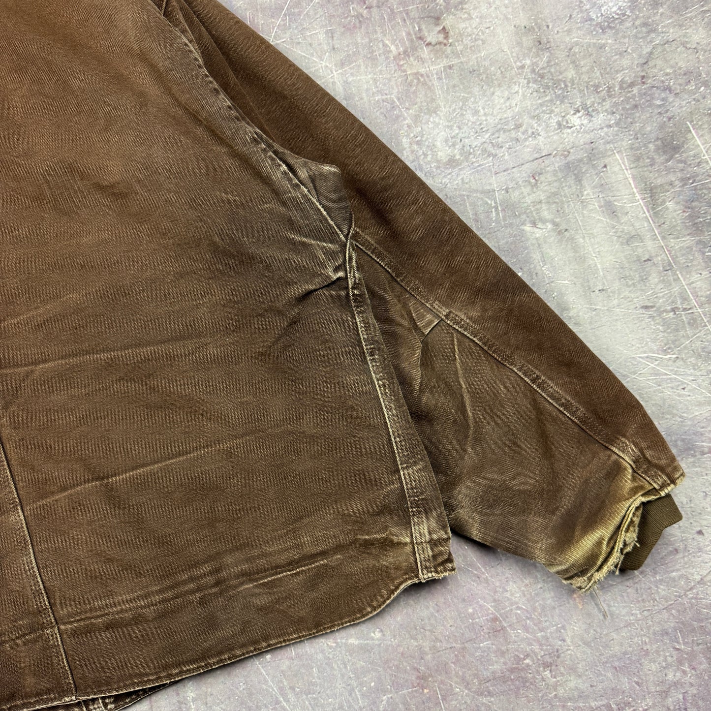 Early 00s Mocha Brown Carhartt Cropped Arctic Work Jacket XXL 2384