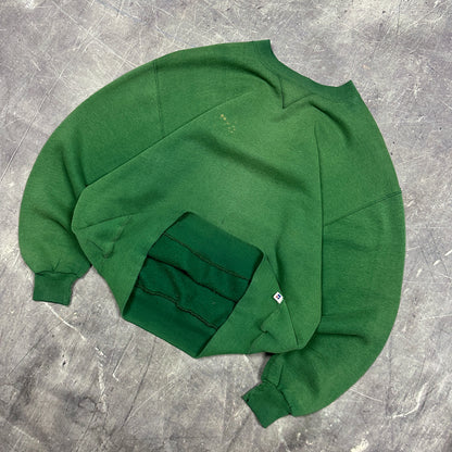 90s Faded Forest Green Russell Athletic Blank Essential Crewneck Sweasthirt L AE82