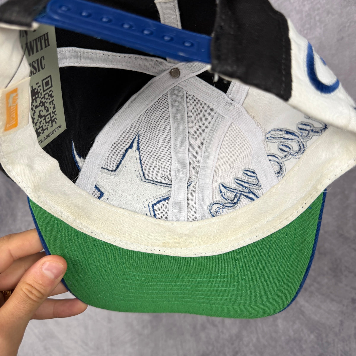 90s Black Dallas Cowboys Logo Athletic Snapback Hat 6873