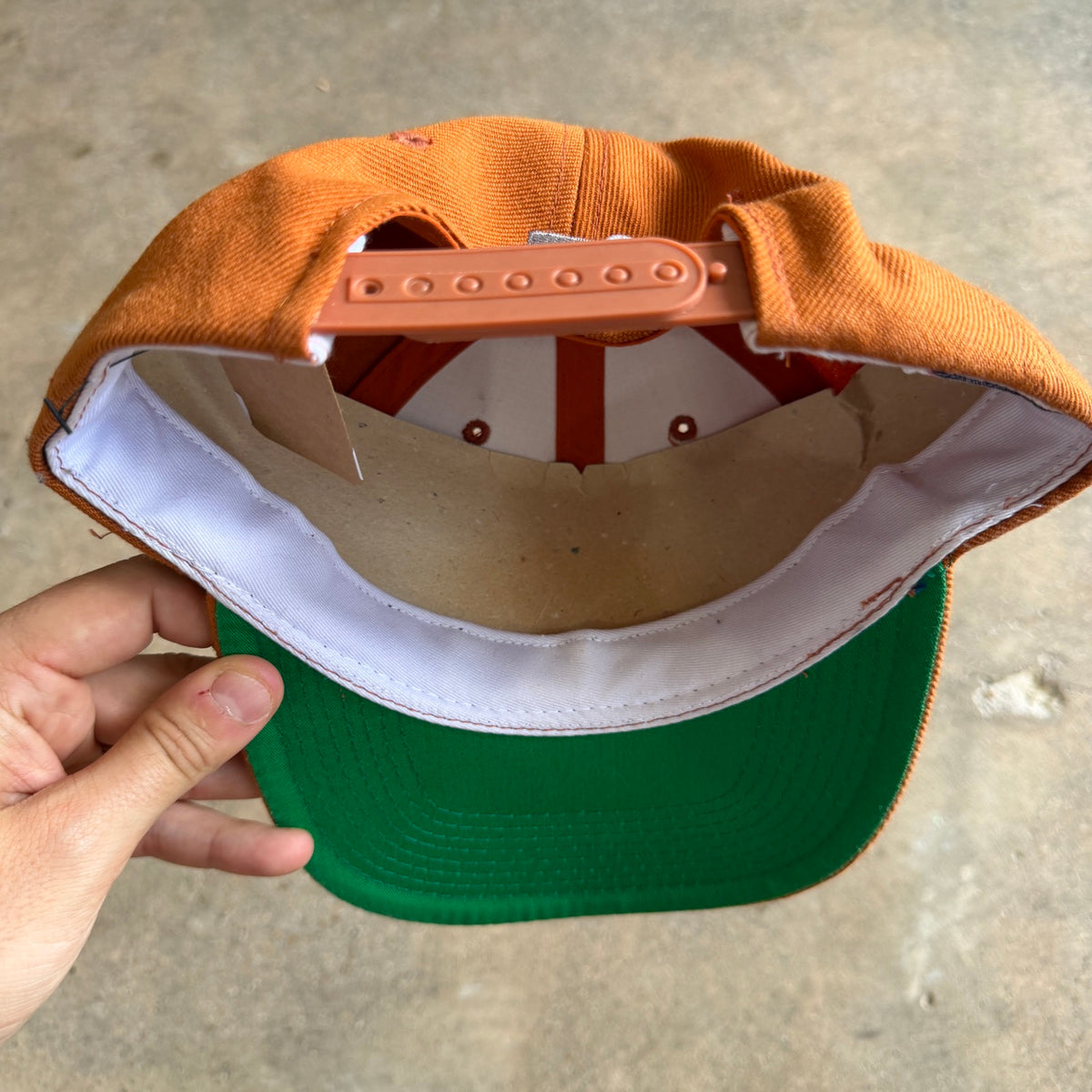 90s Burnt Orange University of Texas Snapback Hat 5786