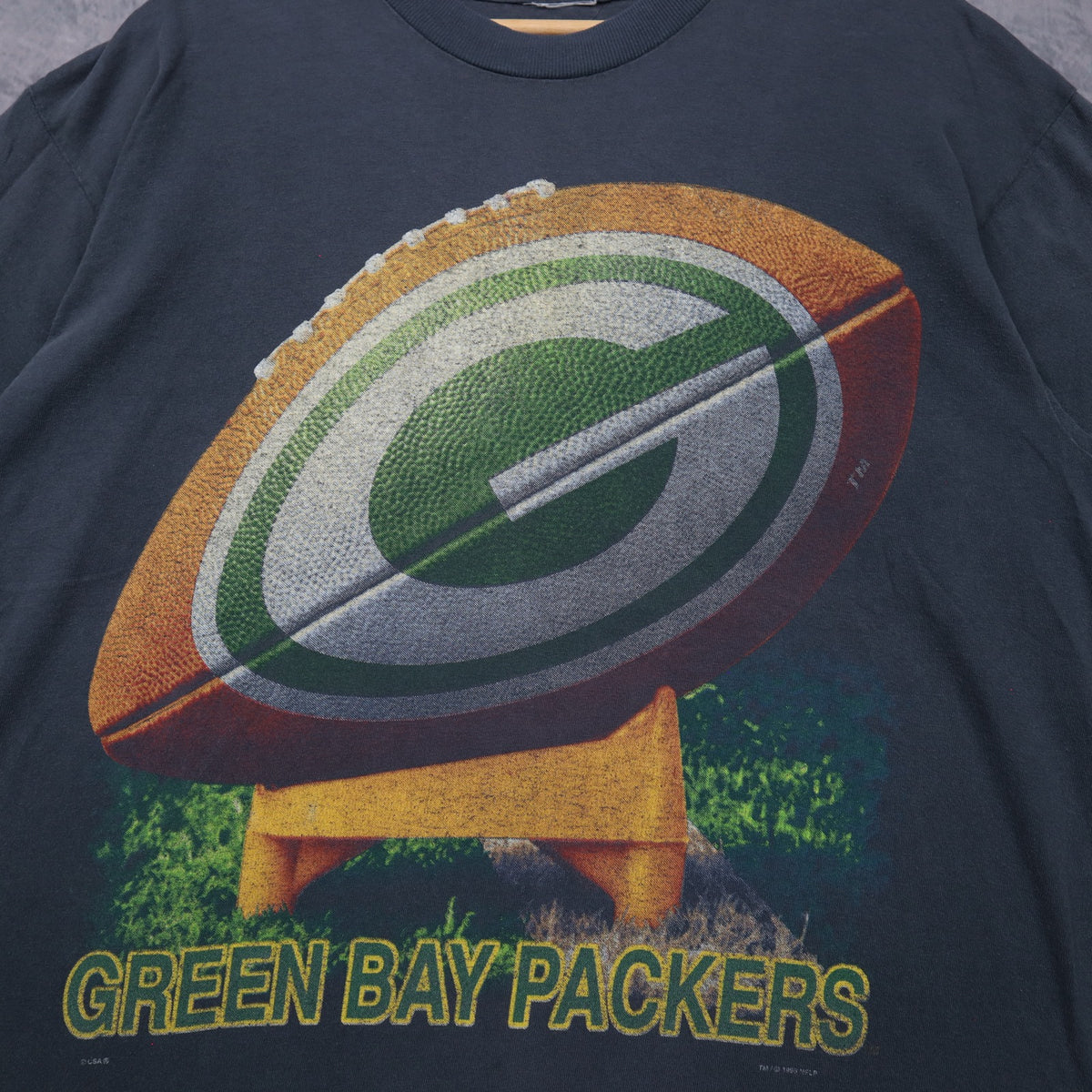 90s Faded Black Green Bay Packers Shirt 6770