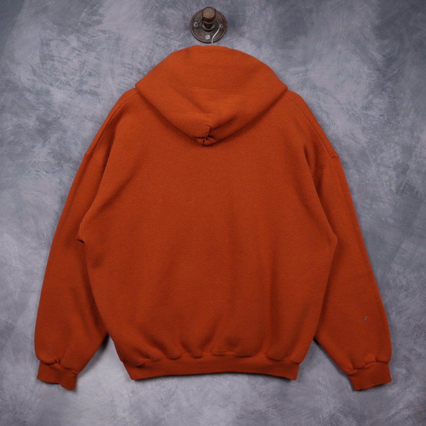 90s Burnt Orange Texas Discus Athletic Hoodie 5655