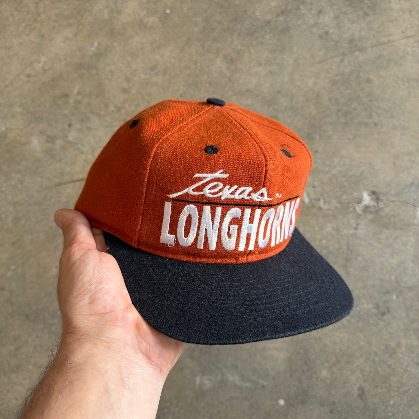 90s Burnt Orange Texas Longhorns Snapback Hat 5800