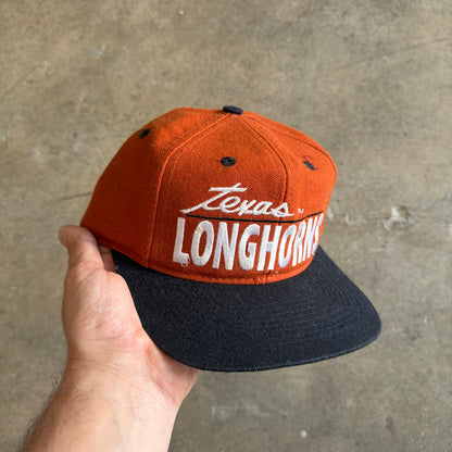 90s Burnt Orange Texas Longhorns Snapback Hat 5800