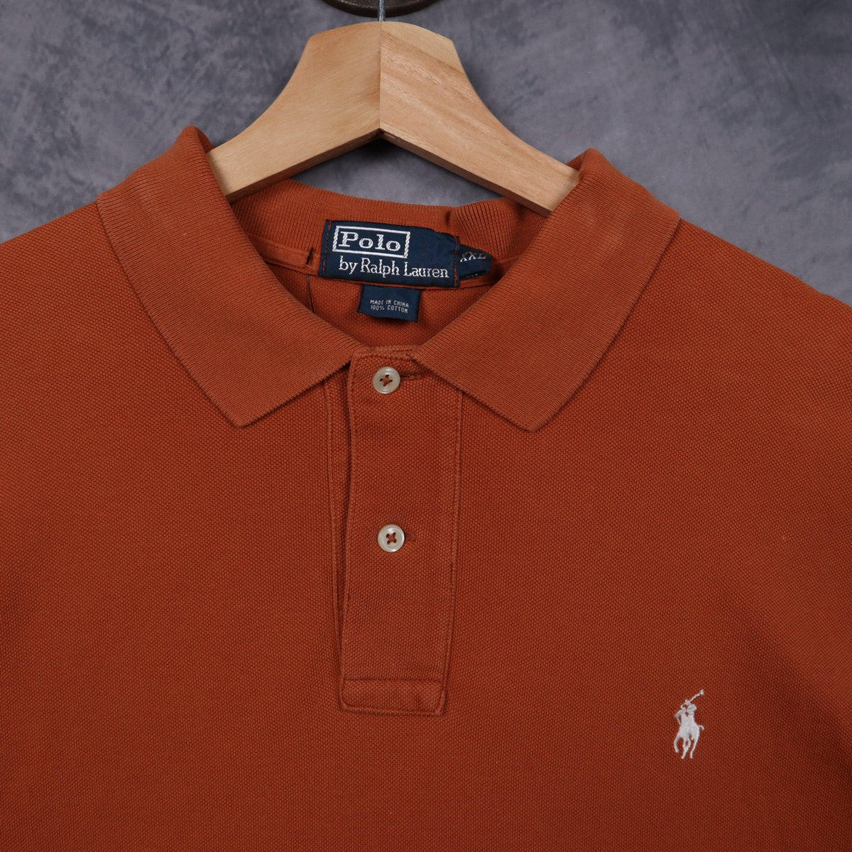 00s Rust Orange Polo Ralph Lauren Polo Shirt 5897