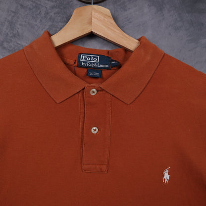 00s Rust Orange Polo Ralph Lauren Polo Shirt 5897