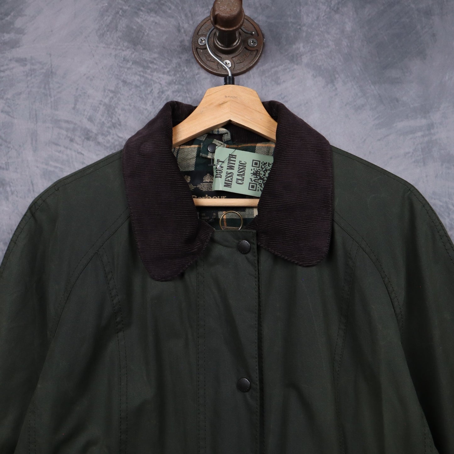 00s Olive Green Barbour Waxed Jacket 5073