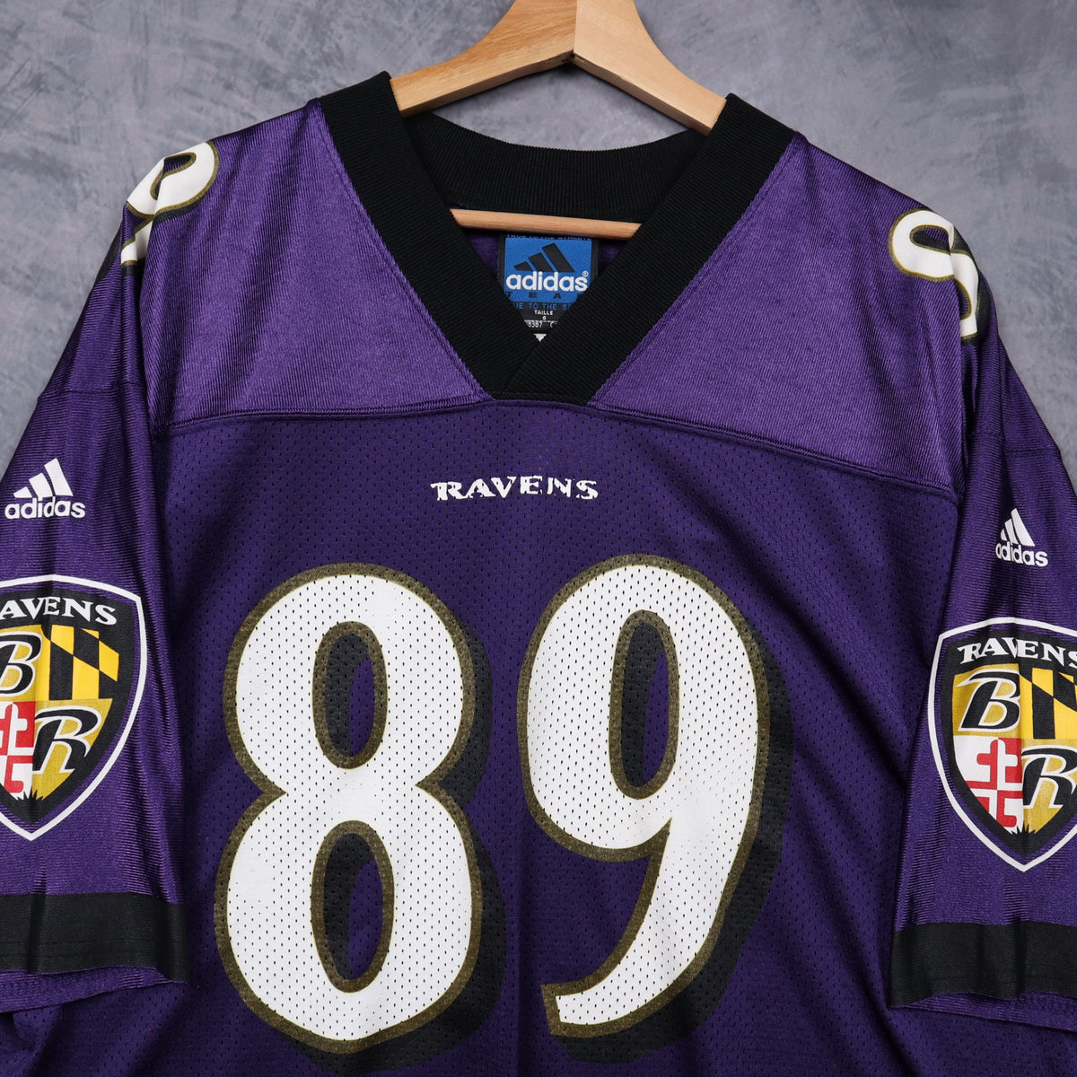 90s Purple Baltimore Ravens Taylor #89 Adidas Jersey 6568