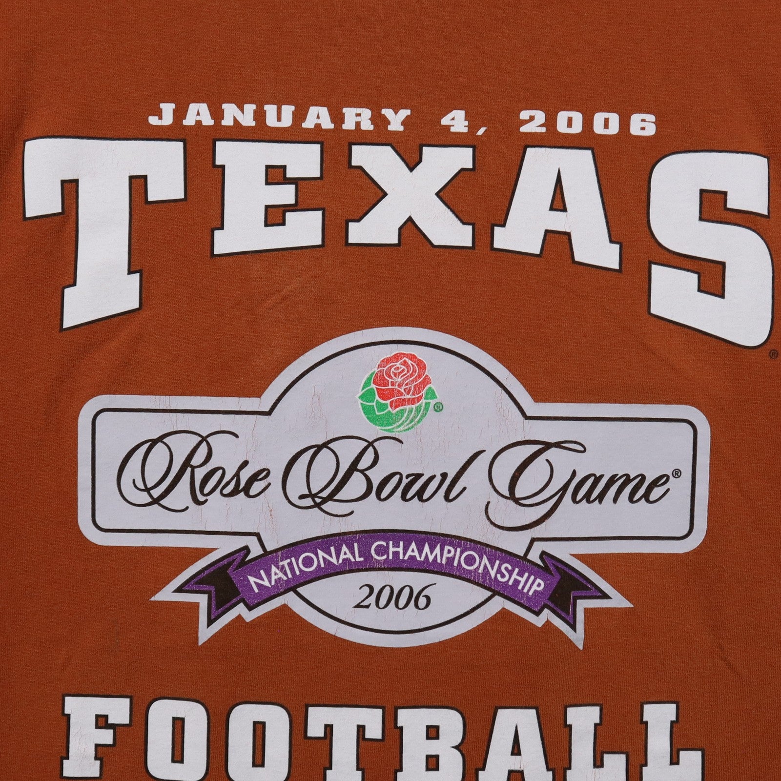 2006 Burnt Orange Texas Longhorns Rose Bowl Shirt 5845