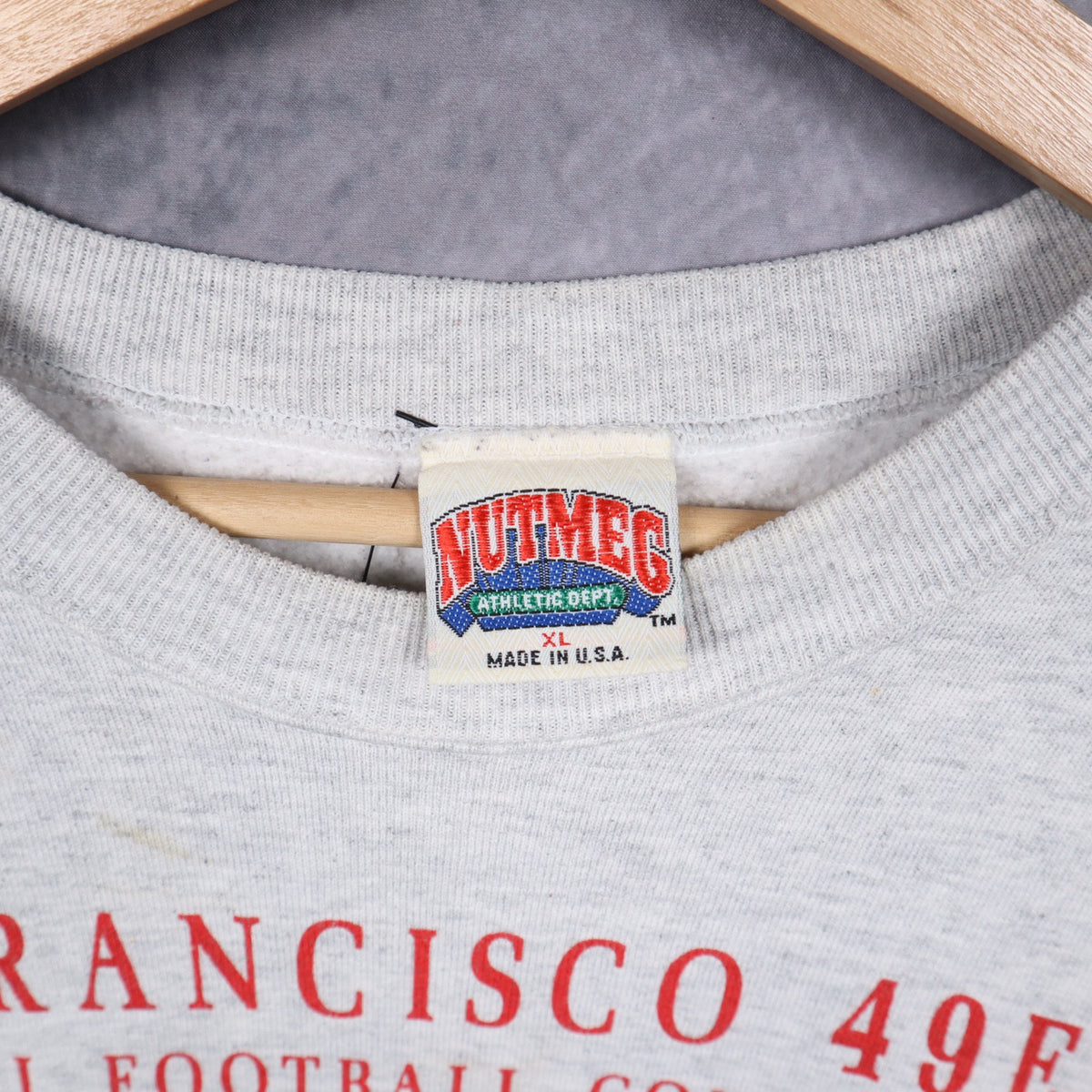 90s Grey San Francisco 49ers Western Division Crewneck Sweatshirt 6486