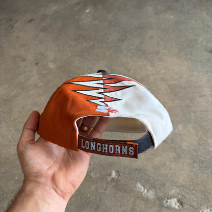 90s Orange and White Texas Longhorns Starter Shockwave Snapback Hat 5777