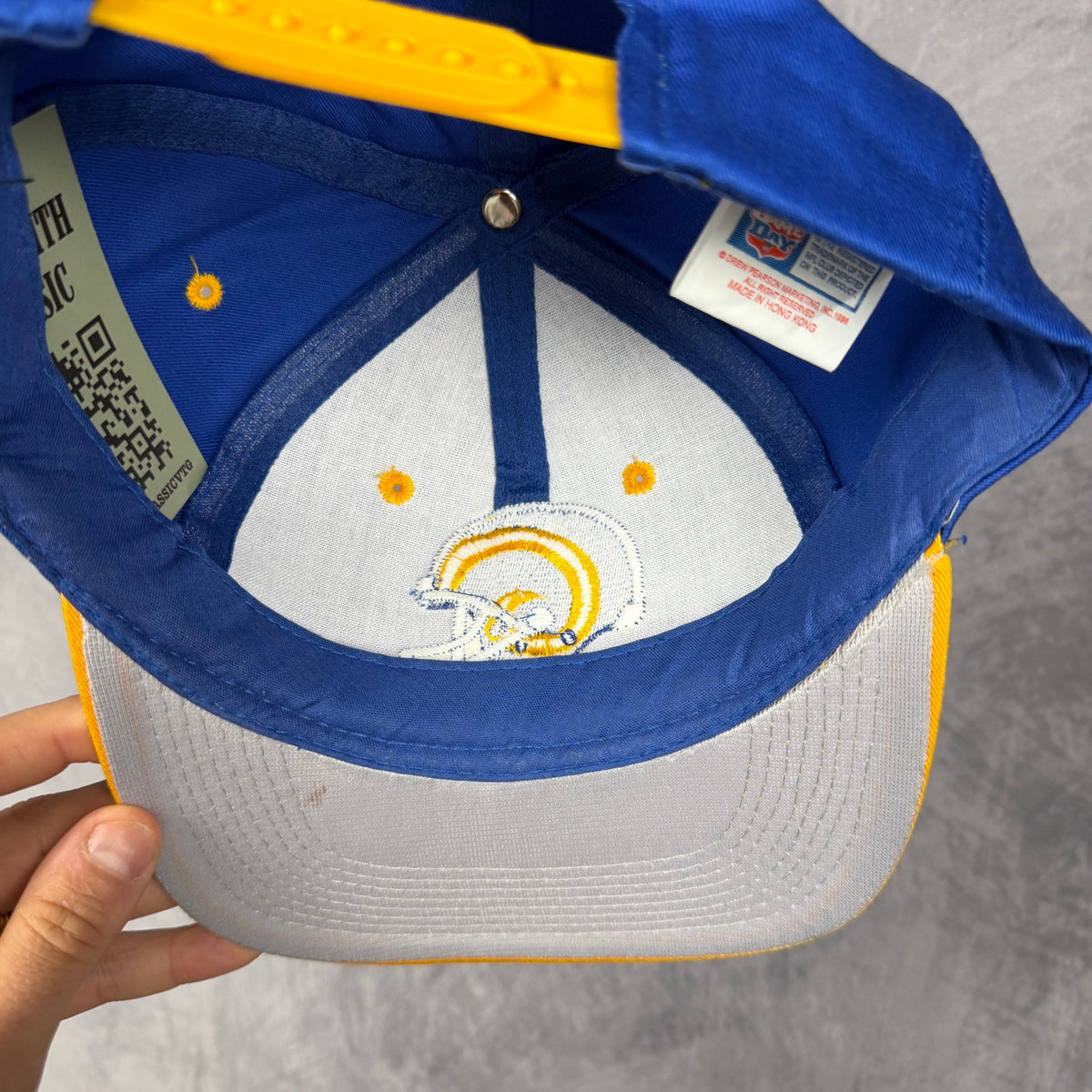 1995 Blue Los Angeles Rams Game Day Snapback Hat 6884