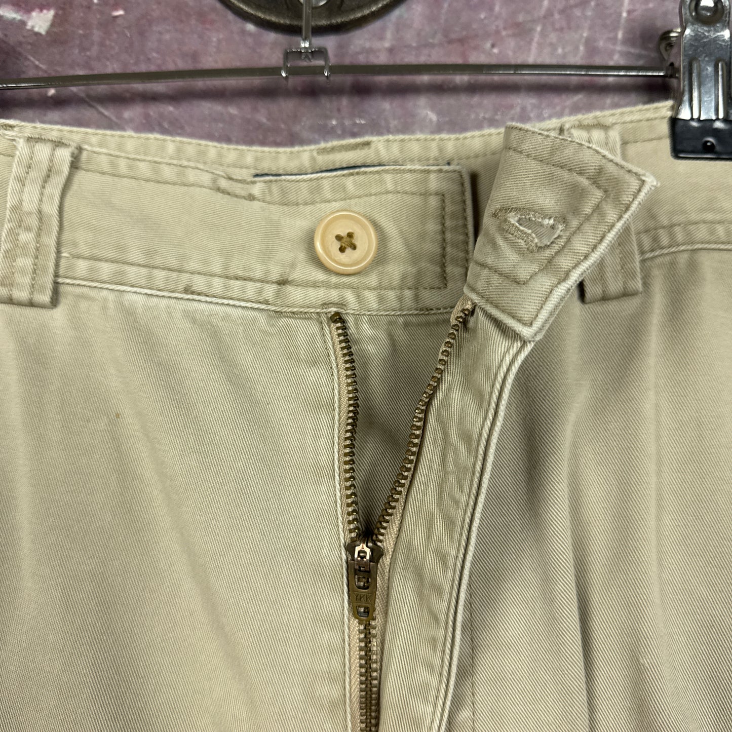 90s Tan Brown Polo Ralph Lauren Baggy Cargo Shorts 37x9.5 AZ06