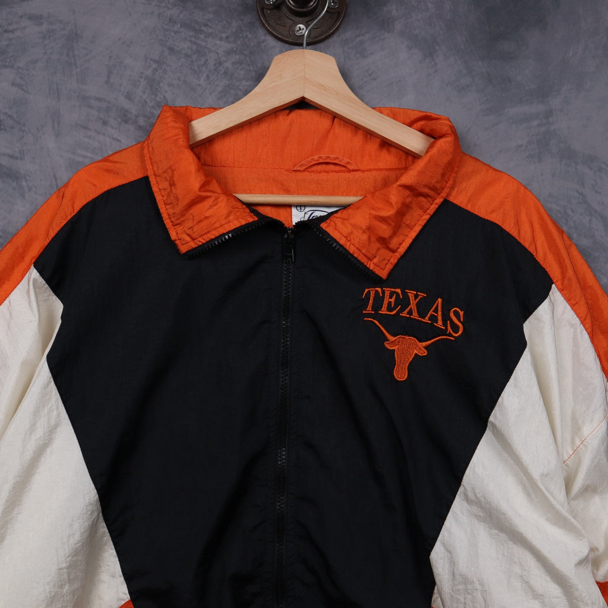 90s Black Texas Longhorns Windbreaker Jacket 5946