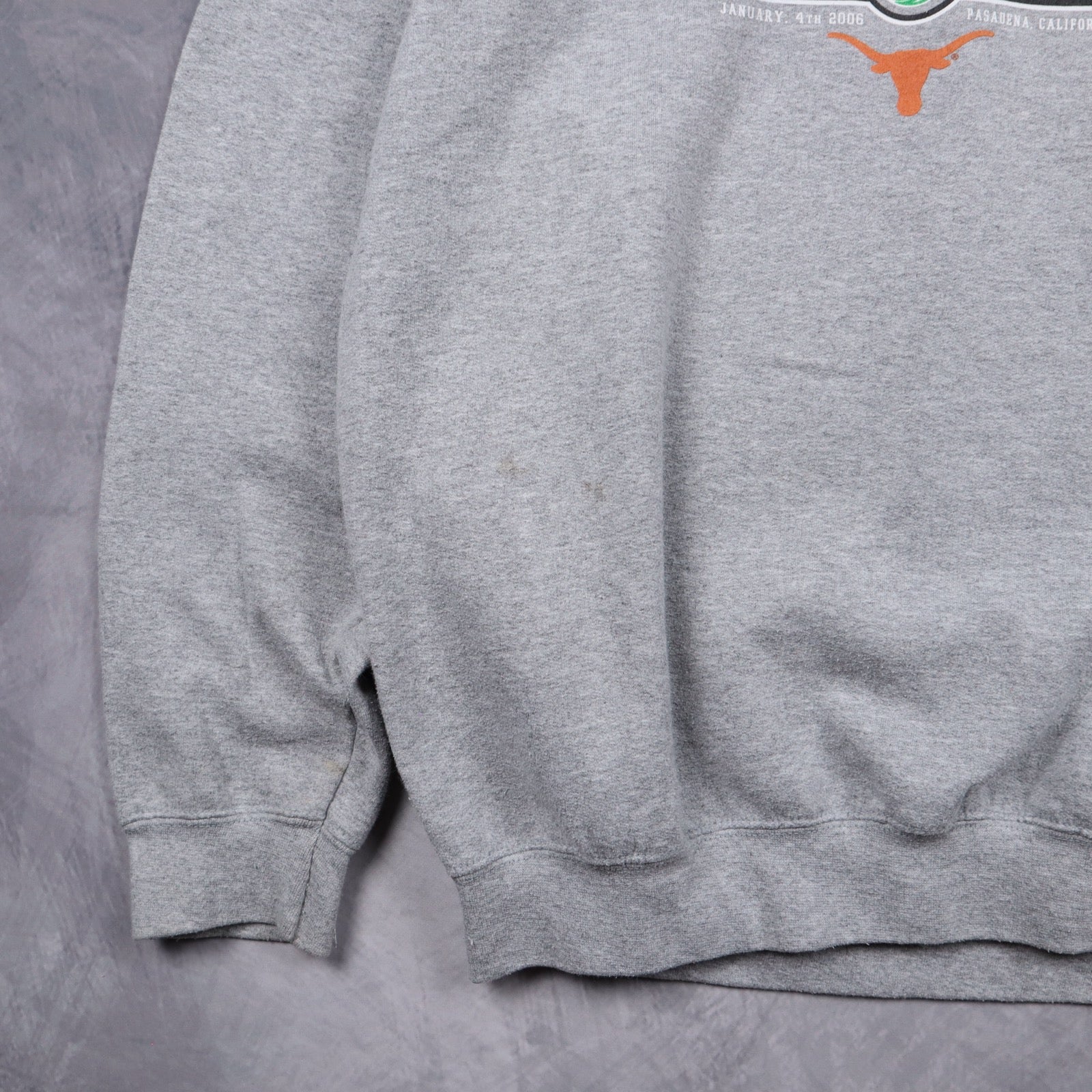 2006 Grey Texas Longhorns Rose Bowl Crewneck Sweatshirt 5708
