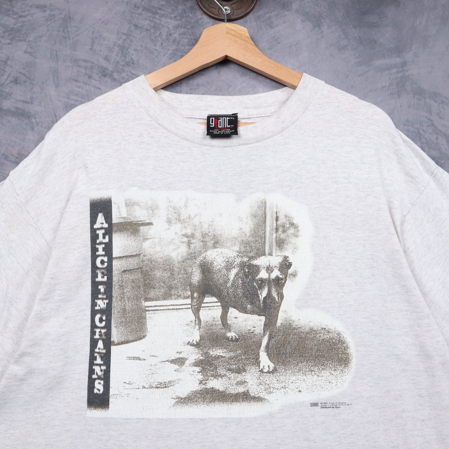 1995 Heather Grey Alice In Chains Tripod Shirt 5118