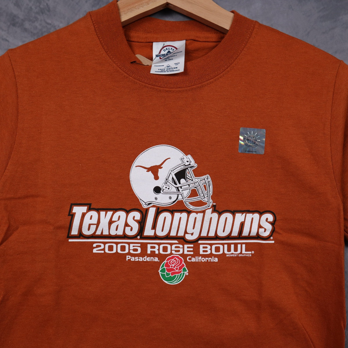 2005 Burnt Orange Texas Longhorns Rose Bowl Shirt 5950