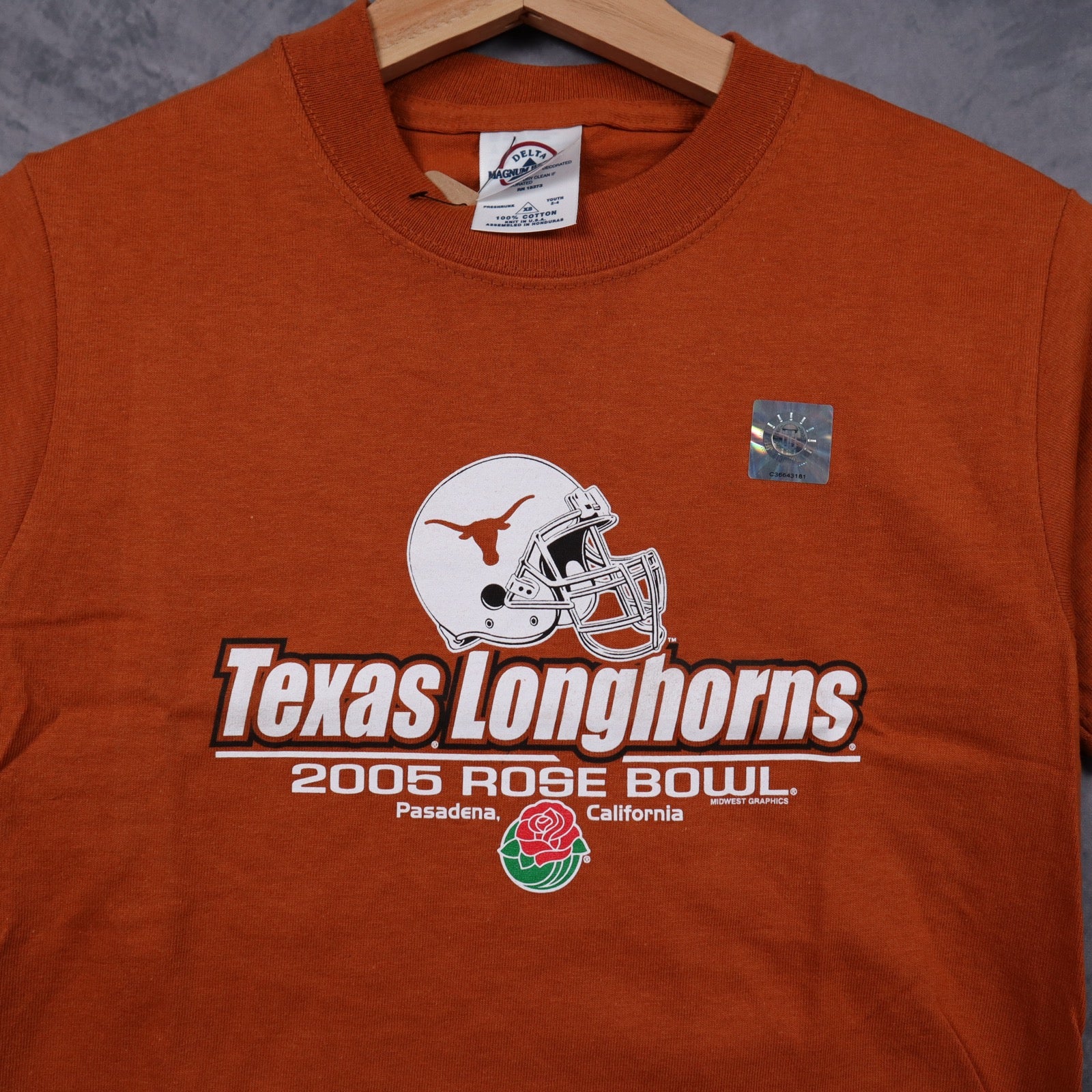2005 Burnt Orange Texas Longhorns Rose Bowl Shirt 5950