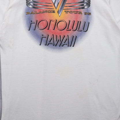 1995 White Van Halen Balance Tour Honolulu Hawaii Shirt 4954