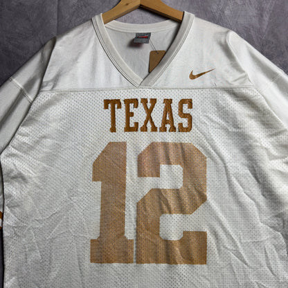00s White Texas Longhorns Colt McCoy Nike #12 Football Jersey 4617