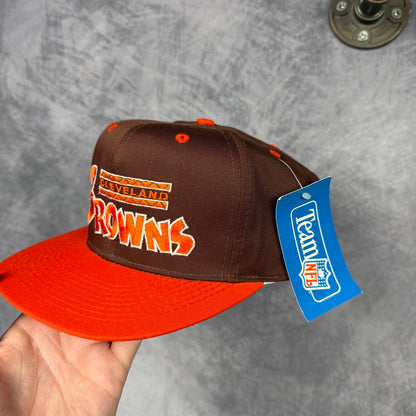 90s Brown Cleveland Browns Snapback Hat 6872