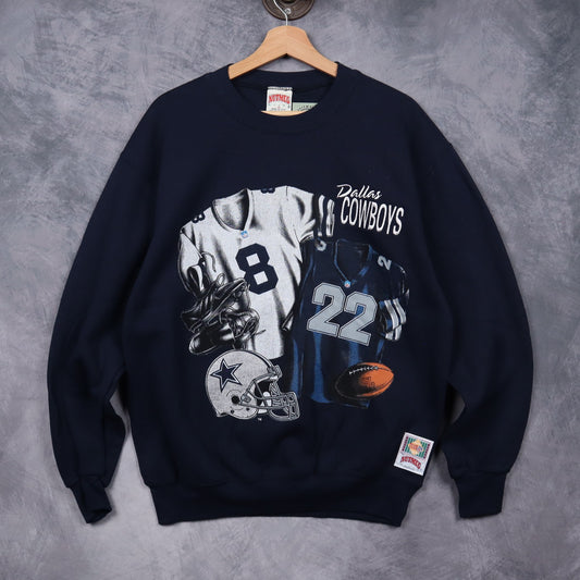 90s Navy Blue Dallas Cowboys Crewneck Sweatshirt 6605