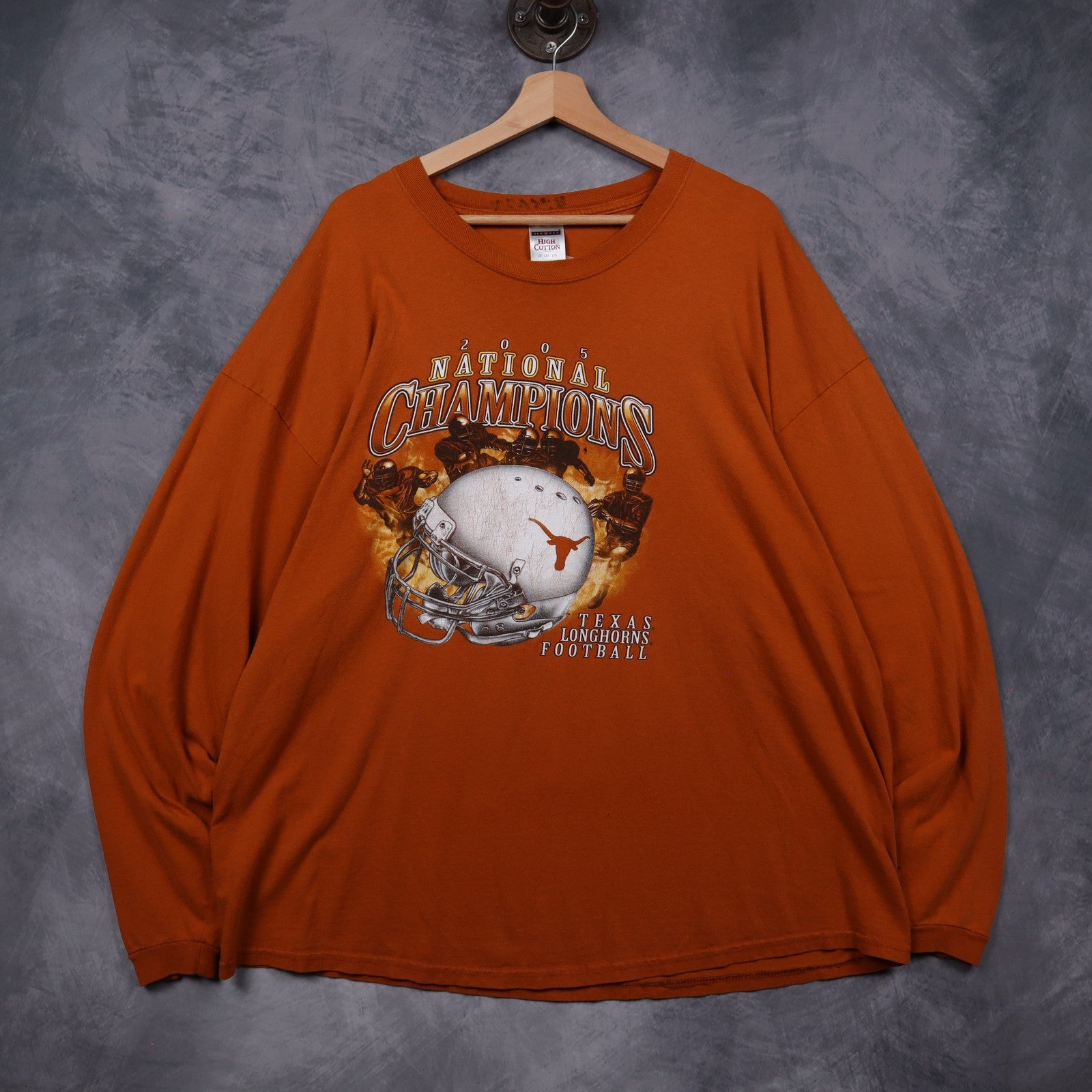 2005 Orange Texas Longhorns National Champions Long Sleeve Shirt 5849