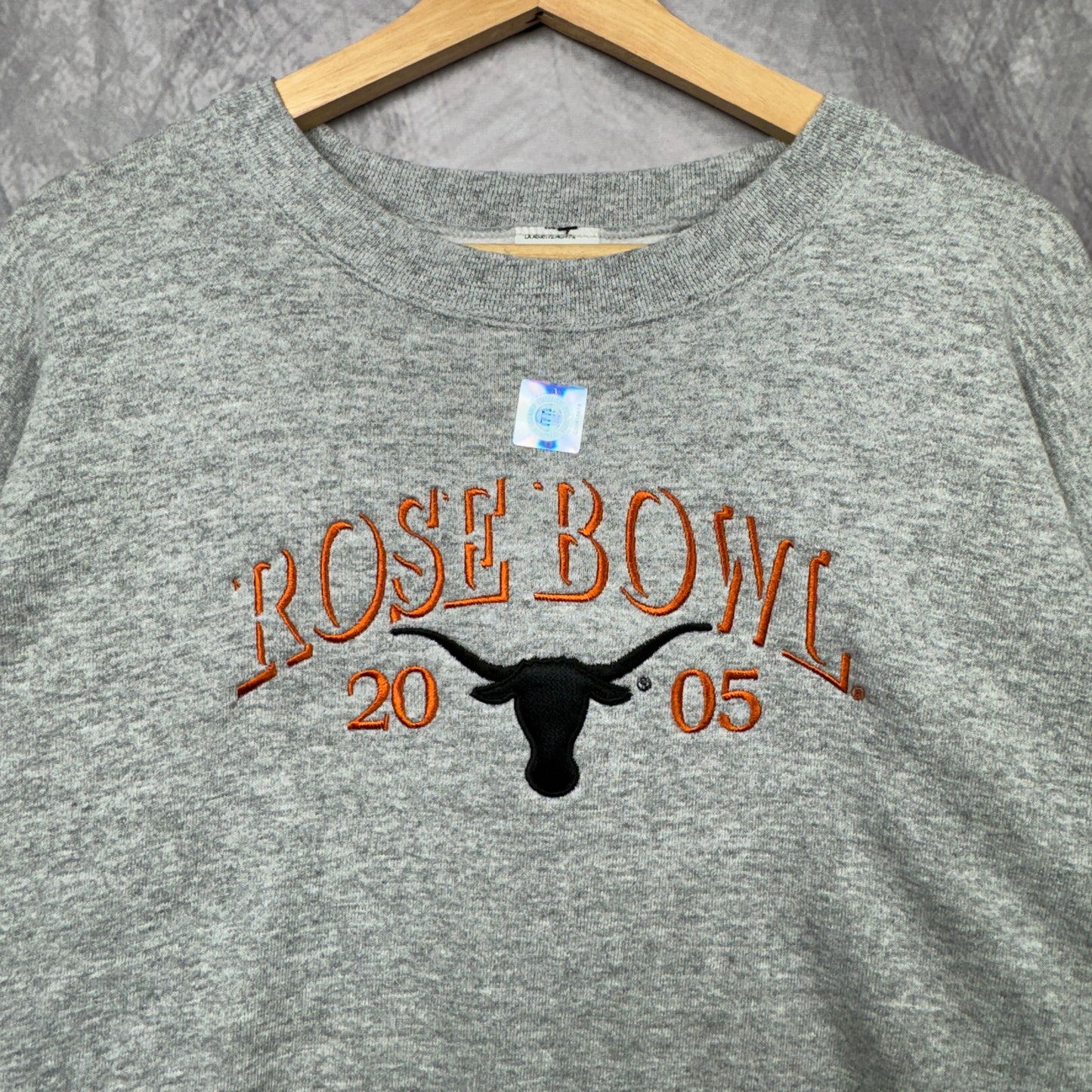 2005 Grey Rose Bowl Texas Longhorns Crewneck Sweatshirt 4387