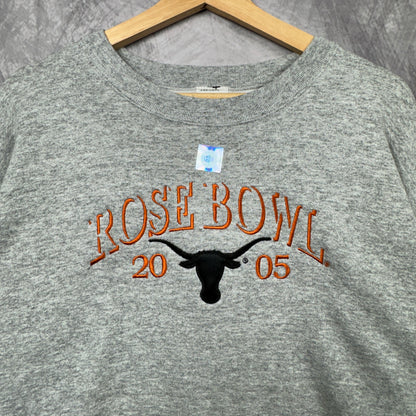 2005 Grey Rose Bowl Texas Longhorns Crewneck Sweatshirt 4387