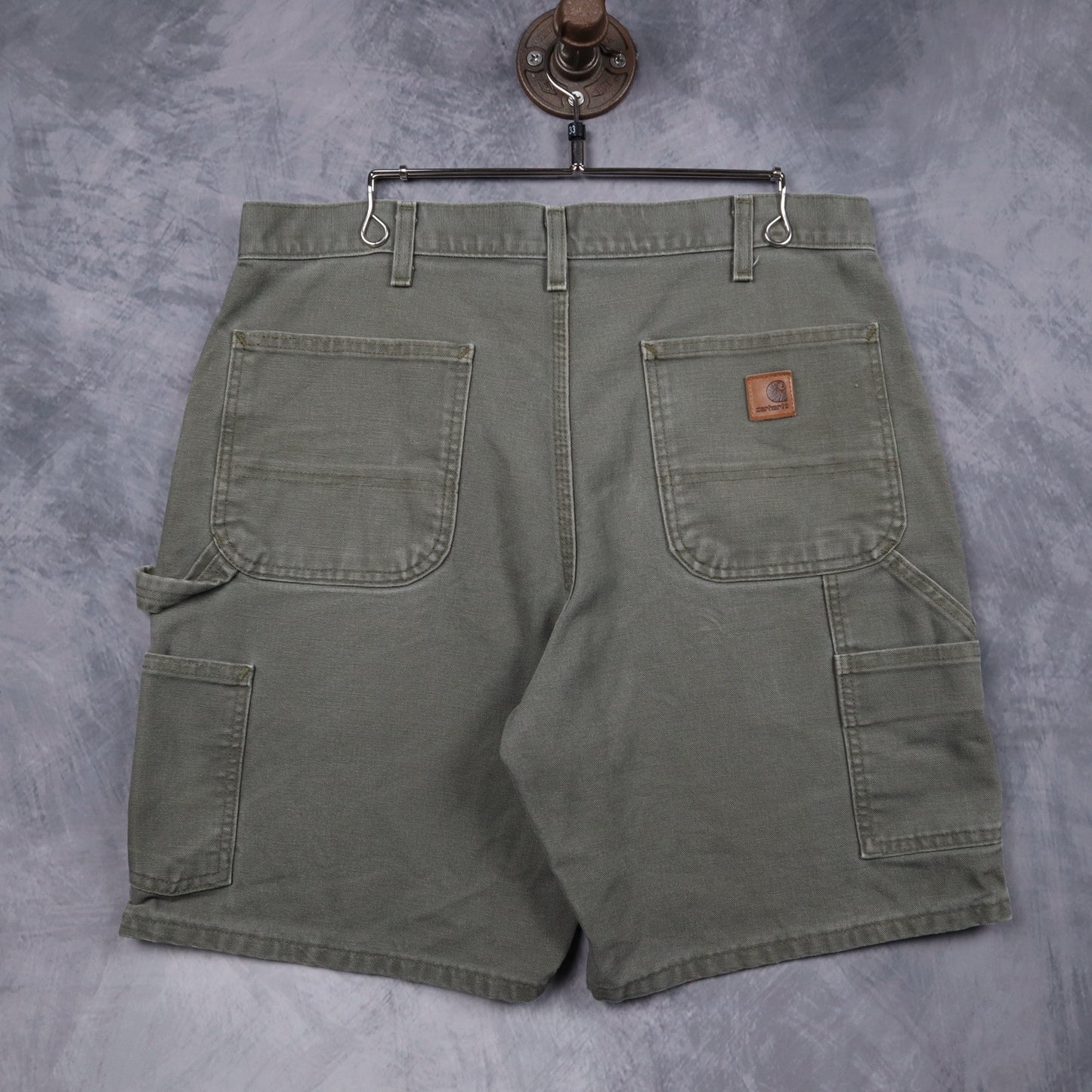 Y2K Moss Green Carhartt Original Fit Carpenter Shorts 5185
