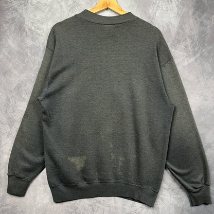 90s Faded Black Los Angeles Raiders Crewneck Sweatshirt 4100