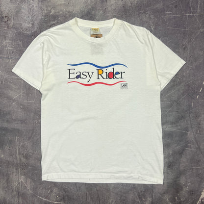 80s White Lee Easy Rider Graphic Shirt M AF39