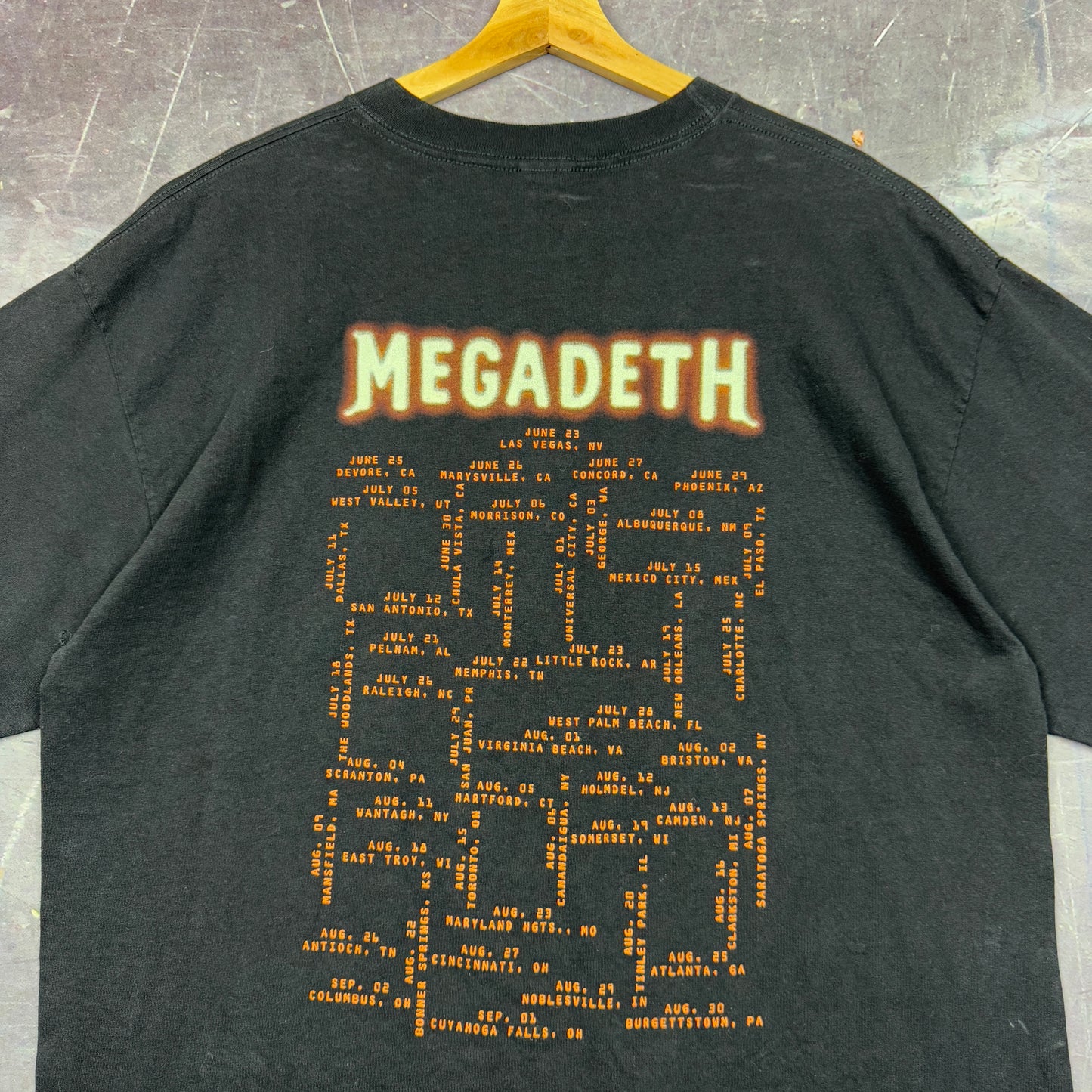 1999 Black Megadeth Mouse And Cheese Tour Graphic Shirt XL 1098