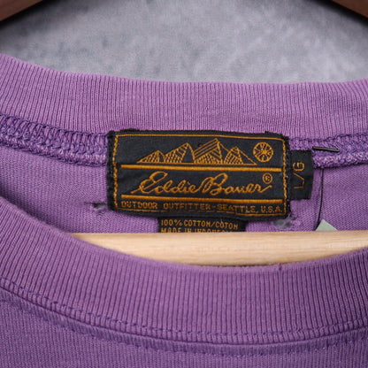 90s Faded Purple Eddie Bauer Blank Pocket Shirt 5508