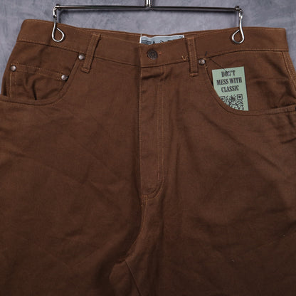 90s Brown Tank Denim Shorts 5208