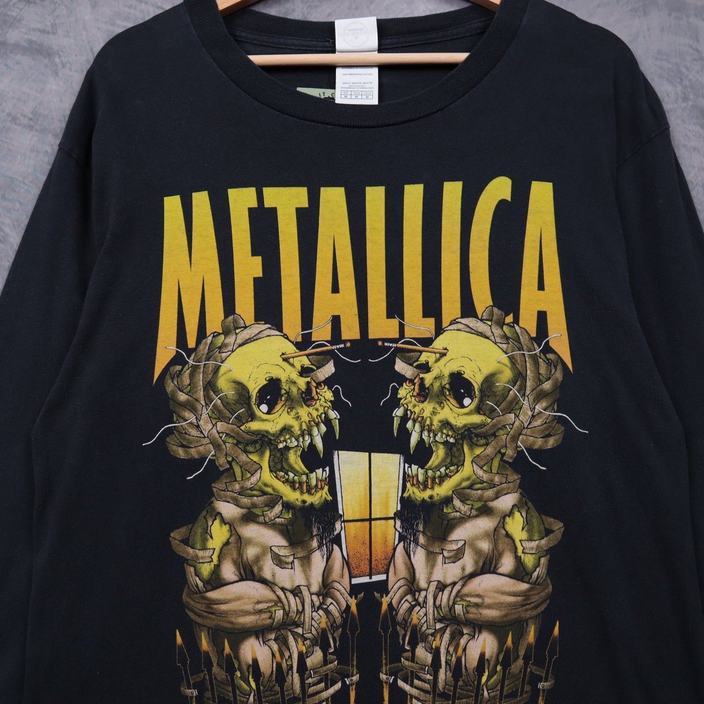 00s Black Metallica Skull Pushead Long Sleeve Shirt 4970